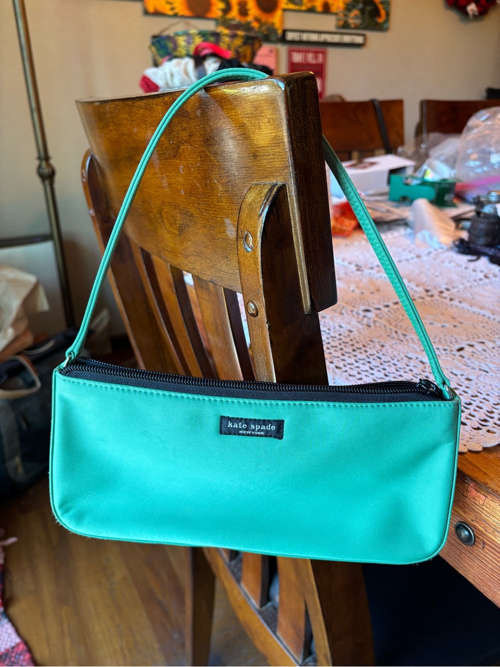 kate spade green shoulder bag